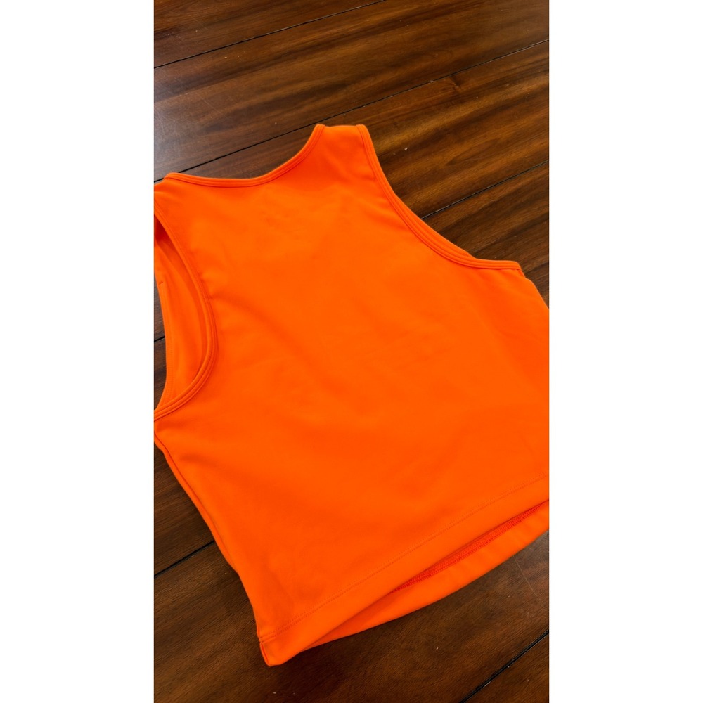LSKD Womens Orange Activewear Cropped Tank Top WTNK01768 Size Medium - Picture 9 of 16
